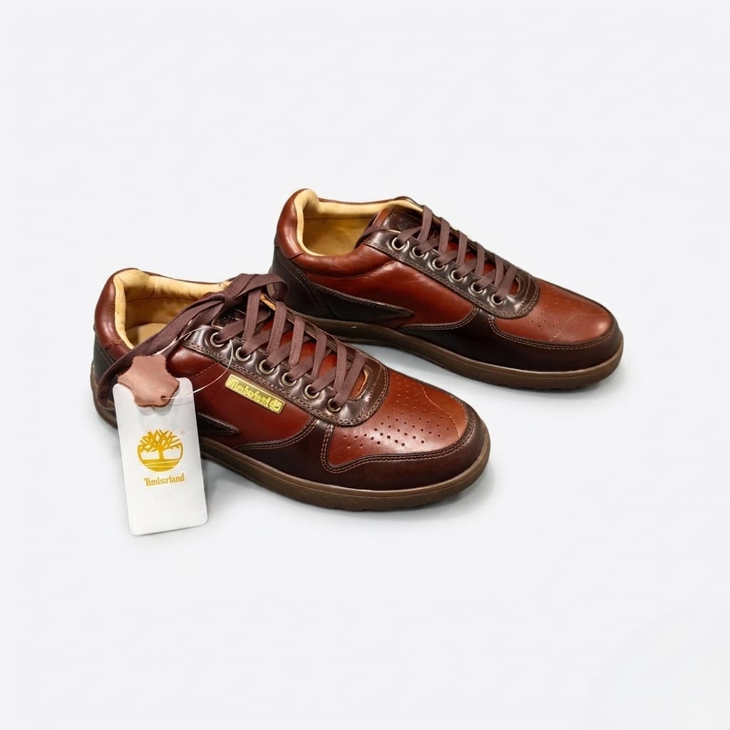 Premium Brown Leather Sneakers